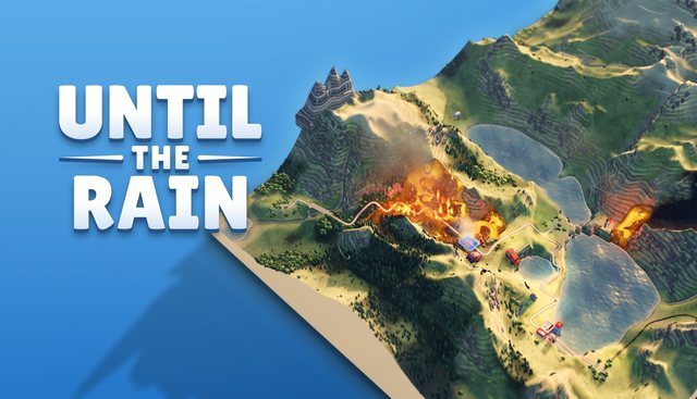 Until the Rain, the Alps on the blue sea with the logo