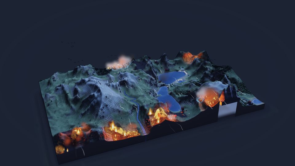 Alps: the fire glows through the night, crews hold the line